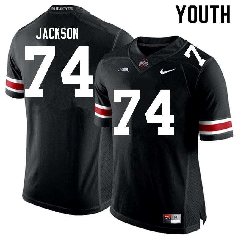 Youth Ohio State Buckeyes #74 Donovan Jackson Black Authentic College Stitched Football Jersey 23ZV045JC